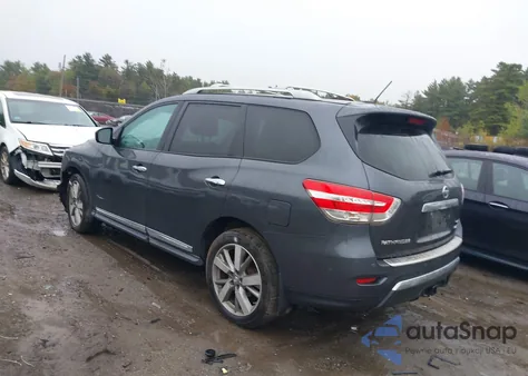 2014 Nissan Pathfinder Hybrid Platinum from USA, damaged, VIN 5N1CR2MM2EC636240